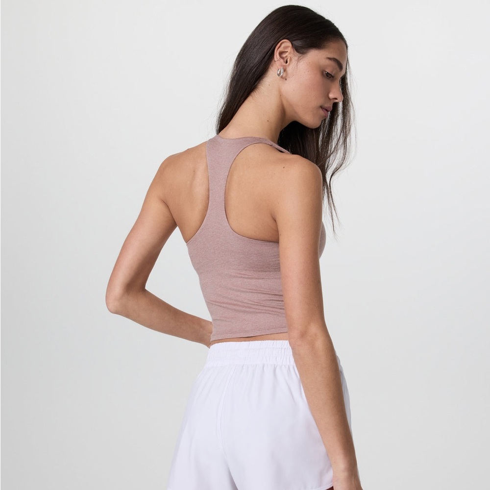 Vuori Halo Performance Crop 2.0 Zion Rose Heather - Picture 3 of 8